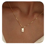 Necklace Initial Letters 14K Gold