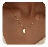 Necklace Initial Letters 14K Gold