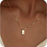 Necklace Initial Letters 14K Gold