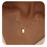 Necklace Initial Letters 14K Gold