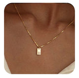 Necklace Initial Letters 14K Gold