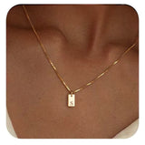 Necklace Initial Letters 14K Gold