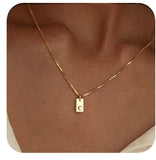 Necklace Initial Letters 14K Gold