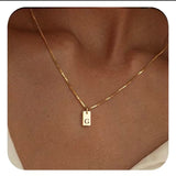 Necklace Initial Letters 14K Gold