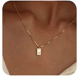 Necklace Initial Letters 14K Gold