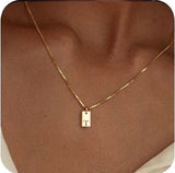 Necklace Initial Letters 14K Gold