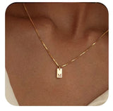 Necklace Initial Letters 14K Gold