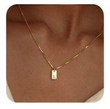 Necklace Initial Letters 14K Gold