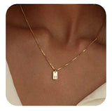 Necklace Initial Letters 14K Gold