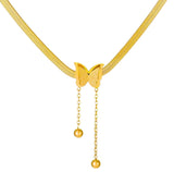 Pretty Butterfly Polish Pendant Necklace