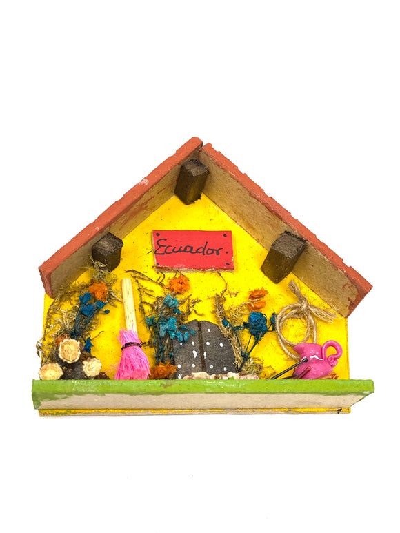 Typical Ecuadorian House 1F Fridge Magnet (Yellow)