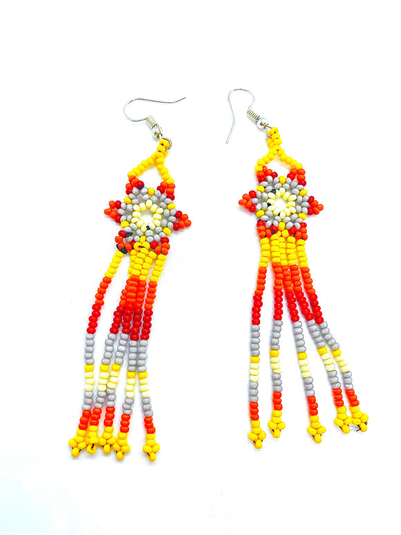 Drop Earrings (Orange-Yellow)