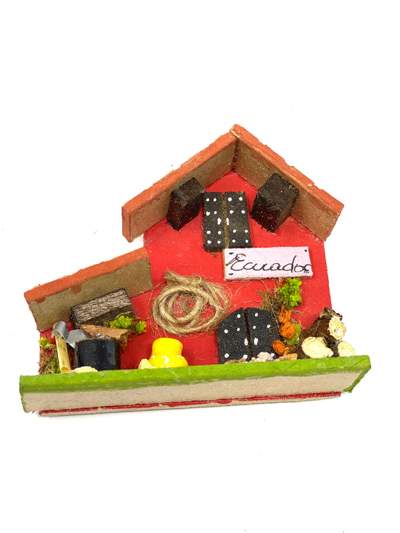 Ecuadorian House 2F Fridge Magnet (Red)