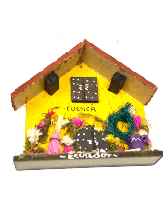 Ecuadorian House 1F Fridge Magnet (Yellow)